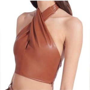 New with tags STAUD KAI TOP WHISKEY - BROWN VEGAN LEATHER. Soft and stretchy 
2